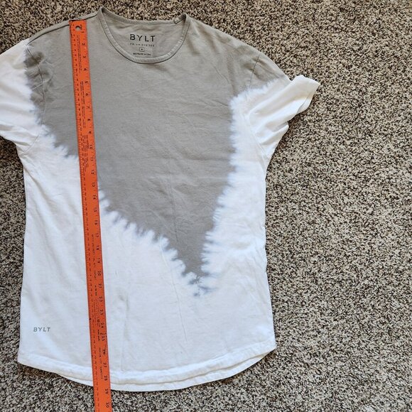 Bylt Prism Dye Tee T-Shirt Mens Medium Tan White Activewear Casual Workout Basic - Picture 11 of 11